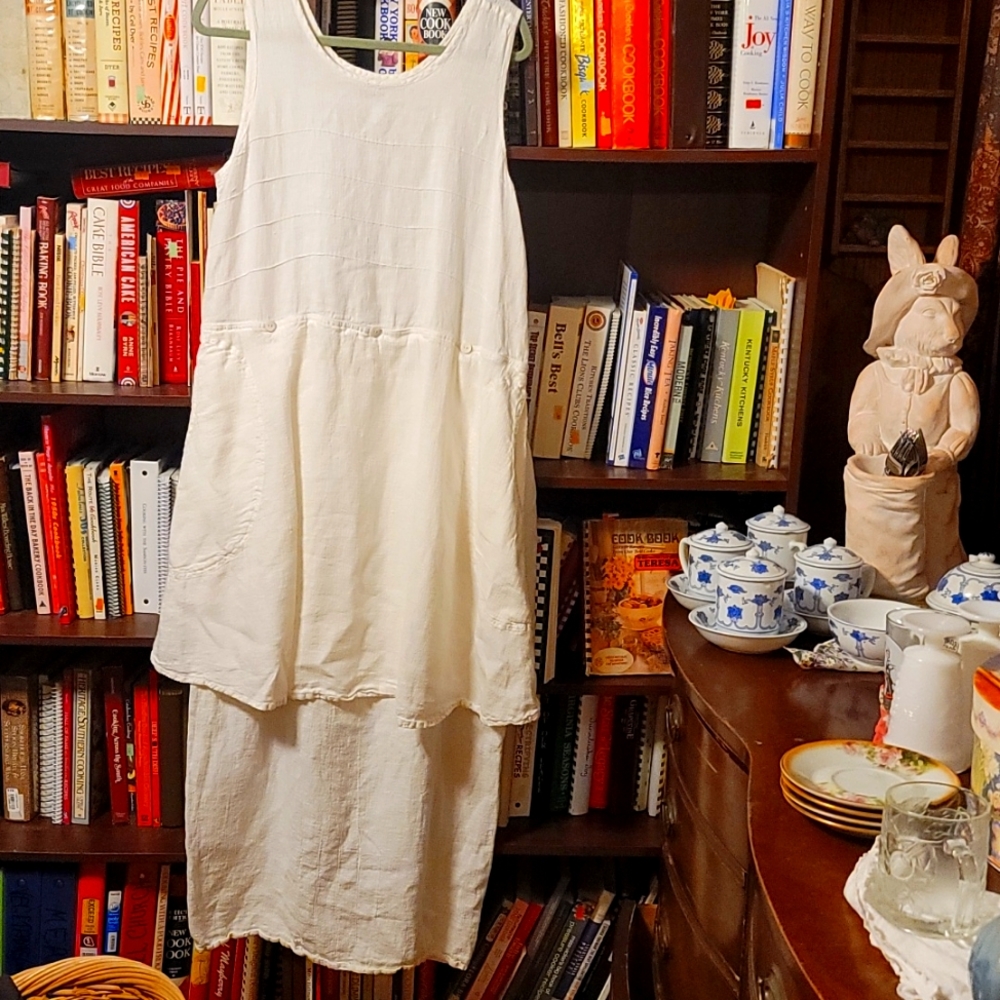 FLAX brand linen dress 2 piece dress